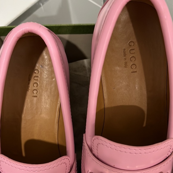 Gucci Interlocking G Leather loafers -sugar pink 391/2 pre own - Picture 3 of 16